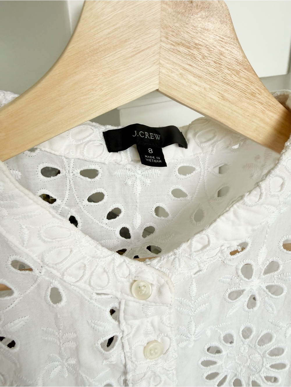 J.Crew white eyelet summer dress, NWOT, sz 8 - Picture 4 of 4